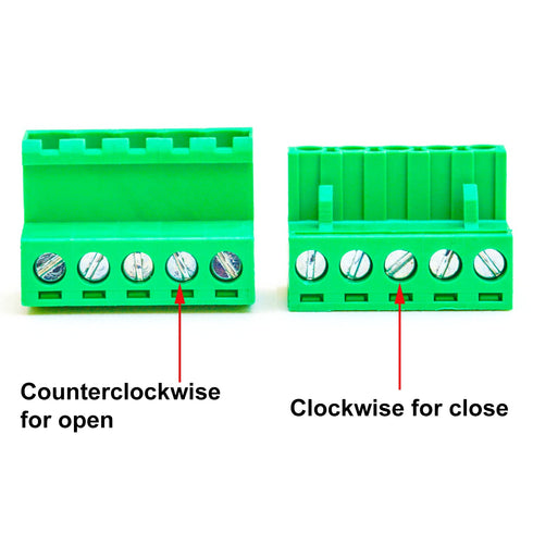 5 Pin Male & Female Phoenix Type Connector No Soldering Green PCB Screw Terminal Block 2 Set 5.08mm 5 Pole
