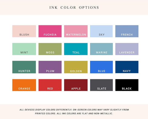 Jojostudios Simple Modern Personalized Stationery Note Cards, Stationary Flat Cards with Envelopes, Personalized