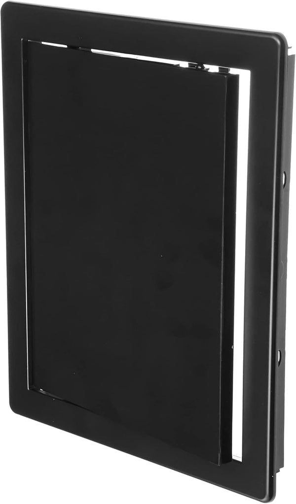 8" x 10" Black Plastic Access Panel, Service Shaft Door Panel for Plumbing, Electricity, Heating Access