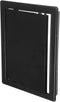 8" x 10" Black Plastic Access Panel, Service Shaft Door Panel for Plumbing, Electricity, Heating Access