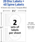 Avery Printable Full-Face CD Labels, Glossy White, 20 Disc & 40 Spine Labels, Permanent Adhesive