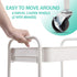 TOOLF 3-Tier Rolling Cart, Metal Utility Cart with Lockable Wheels, Storage Organizer for Office, Bathroom, Kitchen