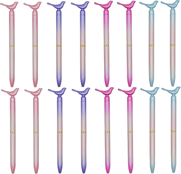 Maydahui 24 PCS Colourful Bird Ballpoint Pens, Retractable Pigeon Pen, Fresh Style Black Ink for School Office Home