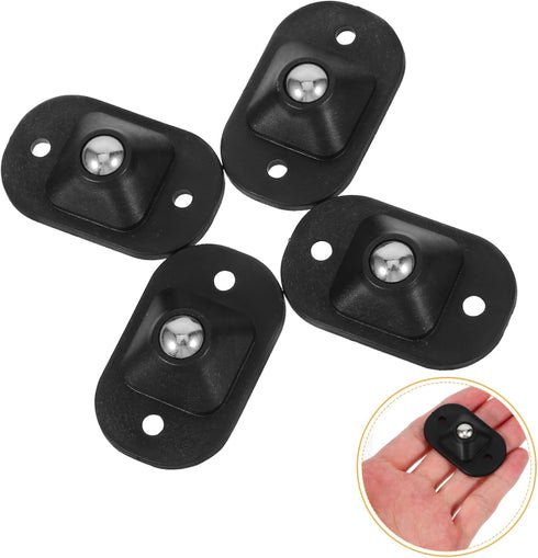 4pcs SHOWERORO No-Drill Adhesive Caster Wheels for Small Furniture Quiet Rolling Casters for Appliances Easy Install