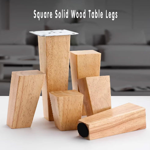 GJHYNT 5IN 7IN 10IN Wardrobe(10cm/4in) Square Solid Wood Sofa Feet, Replacement Legs for TV Stands, Modern Style