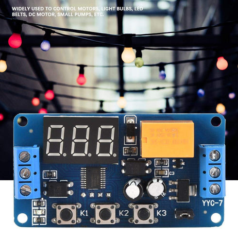 Timer Control Relay, 3V 3.7V 4.5v 5v 6v 7.4V Adjustable Cycle Time Delay Switch Module for Automotive and Lamp Accessory Applications