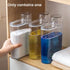 TKOWTB Transparent Laundry Detergent Dispenser Bottle Sealed Tank for Detergent Powder Laundry Room