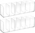 Xaajooio 2 6 Pcs Acrylic Makeup Brush Holder and Pencil Organizer, Compartments Clear Pen Holder for Desk, Office