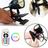 Outdoor 6W RGB LED Clip on Light, Water Resistant Adjustable Desk Stand Spotlight with Plug and Remote Control