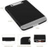 Piasoenc Clipboard with Storage, 8.5 x 11 Organization Box with Pen Holder, Black Folio & Side-Opening