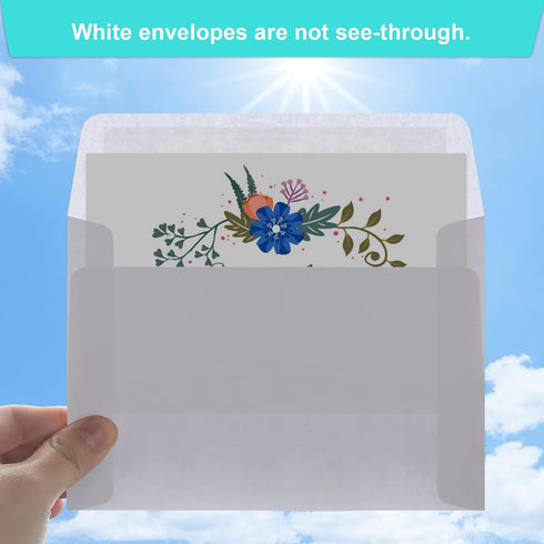 Joyberg 70 Packs A4 White Envelopes, 4x6 Self Seal for Weddings, Baby Showers, Photos, Postcards, Greeting Cards