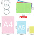 TFLFL 3x5 Inch, 300PCS 8 Index Paper Cards Flash Cards with Rings, Thin Paper Colors Ruled Index Cards, Assorted Lined