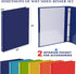 Fulmoon 6 Pack Plastic 3 Ring Binder, Assorted Colors, Flexible Round Ring Presentation Binders with Pocket (Bright,