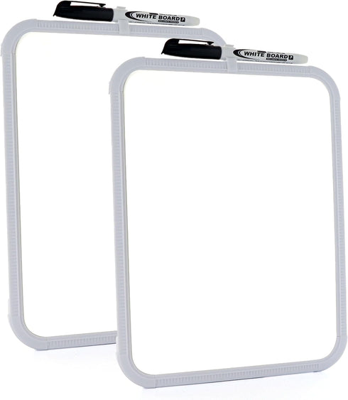 Emraw 8.5" X 11" Dry Erase Board with Marker, Sturdy Frame, Mount Horizontally or Vertically, Pack of 2 for Home or