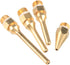 Yakamoz 4Pcs Interchangeable Copper Glue Gun Nozzle Set, 10.8mm Thread, Small Bore Long Tube Nozzles