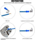 Glarks 100pcs 16-14 Gauge Semi Insulated Piggy Back Spade Electrical Connectors, Quick Splice Crimp Terminals