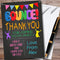 The Card Zoo Chalk Bunting Bounty Castle Personalized Childrens Birthday Party Thank You Cards