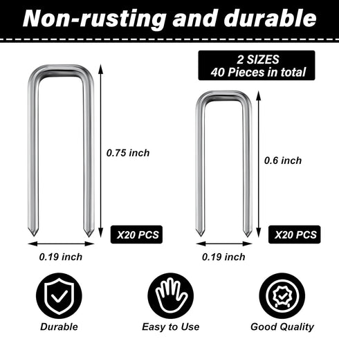 Jetec 40 Repair(0.6 0.19, 0.75 0.19) Pieces Plantation Shutter Repair Kit Replacement Louvers Staples Window Blind Tilt