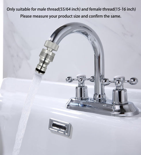 Dishwasher Snap Coupling Adapter - Quick Connection for Shower Hose, Garden Hose, Sink to Hose Adapter
