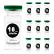 Vitorinca 10ml Sterile Glass Vials, 10 Packs with Self-Healing Injection Port and Flip Top Cap, Sterile Package