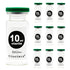 Vitorinca 10ml Sterile Glass Vials, 10 Packs with Self-Healing Injection Port and Flip Top Cap, Sterile Package