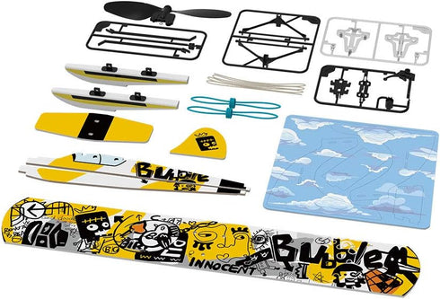 PLAYSTEM Rubber Band Aeroplane Seaplane STEM Kit
