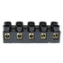 RLECS 500V 20A 5 Position Double Row Screw Terminal Block, Black Electrical Barrier Terminal Strip