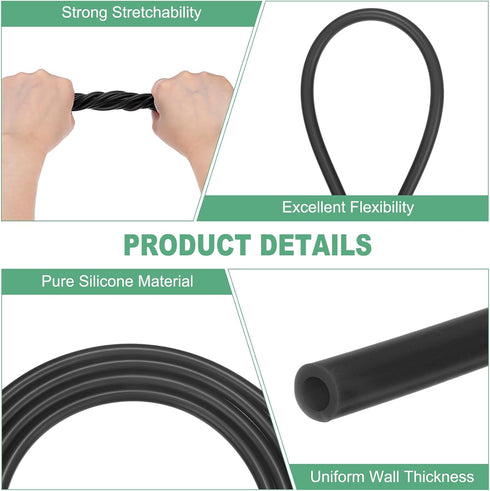 5/32"(4mm) 5/16"(8mm) 5ft(1.5 M METERXITY Silicone Tubing, ID x OD Silicone Rubber Vacuum Tube, M) High Temp Water Air