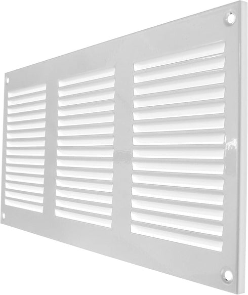 Vent Systems 12'' x 6'' Inch White Air Vent Cover, Metal Air Return Grill with Pest Guard Screen for Home Improvement