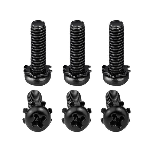 Wcone M4 14mm 6 Screws Designed for Specific LG TV Stands, with Integrated washers and Black Oxide Finish