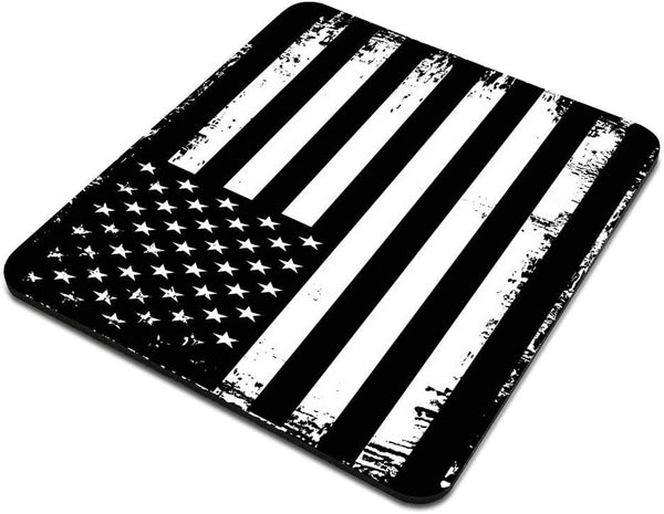 Grunge American Flag USA Flag - Black and White Mouse Pad, Non-Slip Rubber Gaming Mouse Pad for Computers Laptop