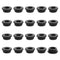 Sunkoo 20PCS Rubber Grommets 11/16"(17mm) Drill Hole, 5/16"(8mm) ID Durable Black Silicone Top