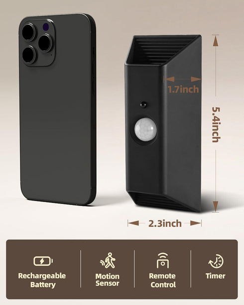 4000mAh 3 Dimmable, EZVALO Motion Sensor Wall Lights Indoor, Rechargeable Battery Operated Wall Sconces, Color Temps