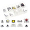 QTETAK 200 Pcs Micro Momentary Tactile Push Button Switch Assortment Kit - 10 Value