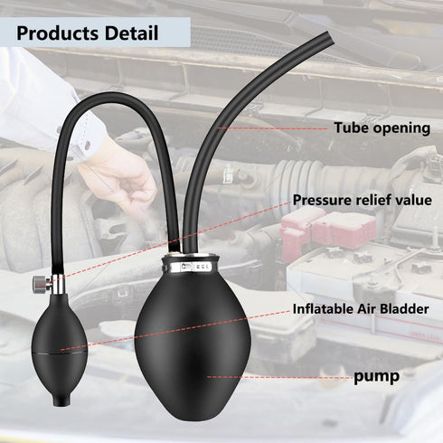 AOOTU DAOSM 12V Inflatable Air Bladder for Detector Diagnostic Tester, Bladder Leakage Tester Locator for Smoke Machine