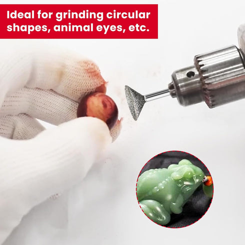 Stone Carving Set Diamond Burr Bits, 13PCS Polishing Kits Rotary Tools Accessories for Carving, Engraving, Grinding