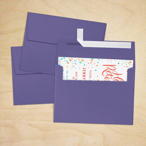 LUXPAPER A7 Invitation Envelopes for 5 x 7 Cards in 80 lb. Wisteria, Printable Envelopes, 50 Pack