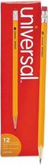 Universal UNV55400 HB #2 Woodcase Pencil - Yellow Barrel/Black Lead (1-Dozen)