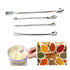 1 Set Stainless Steel Micro Sampling Spoons Spatula Combination, Reagent Spoons Laboratory Supplies (Pack of 4)