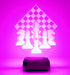Jinnwell 3D 16 Chess Night Light Lamp Illusion Night Light Color Changing Table Desk Decoration Lamps Gift Acrylic Flat