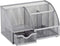 Generic SILVER 7 Compartment Metal Mesh Desk Organizer