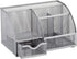 Generic SILVER 7 Compartment Metal Mesh Desk Organizer