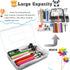 Large Capacity Pencil Box, 1 Pack Clear Plastic Pencil Case with Snap-tight Lid, Stackable Design