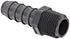 Spears 1436 Series PVC Tube Fitting, Schedule 40, Gray, 1/2" Barbed x NPT Male