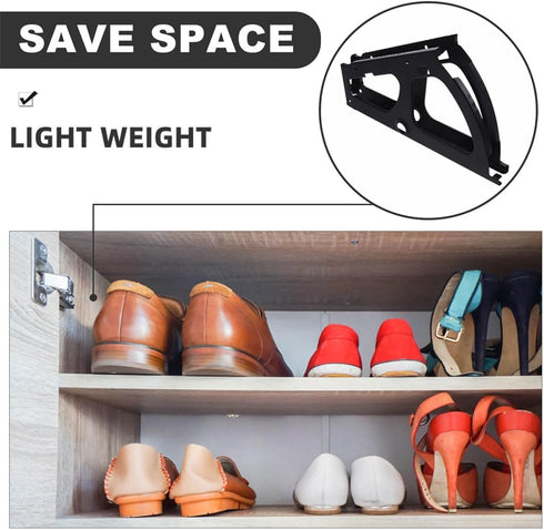 2 Closet Artibetter Pairs Shoe Cabinet Flip Frame Hinges Bracket Metal Shoe Rack Replacement Accessories for Organizer