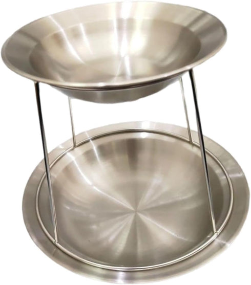 HRYUBTC Seafood Stand Seafood Tray Rack Stainless Steel Tray Stand for Dessert Wedding Birthday Deep Basin(Deep Basin)