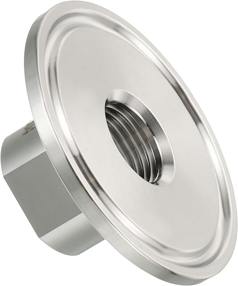 1.5 Inch 3/8" 304 50.5mm PATIKIL TC Tri Clamps Adaptor, Tri-Clover Fittings to NPT Female Sanitary Thread Adaptor