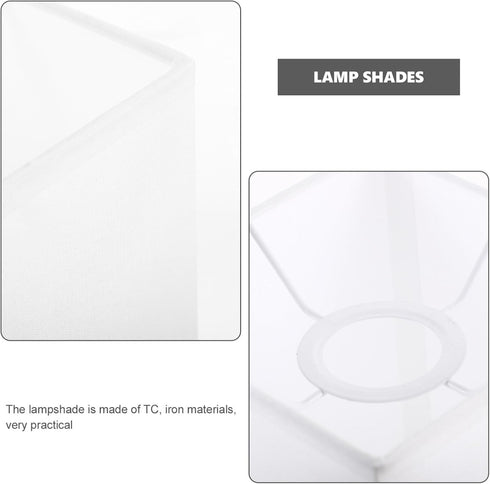 E27 Bulb Lamp Shades for Table Lamps Square Shade Rectangular Chandelier s Pendant Light Guard Clip On Cover