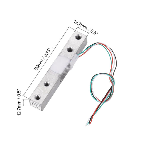 MECCANIXITY Digital Load Cell Weight Sensor 1KG + HX711 Module, 24 Bit Precision A/D for DIY Kitchen Scale Kit