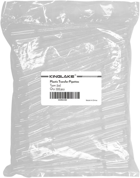 KINGLAKE 3ML Plastic Transfer Pipettes, Graduated, Pack of 100, Essential Oils Makeup Tool